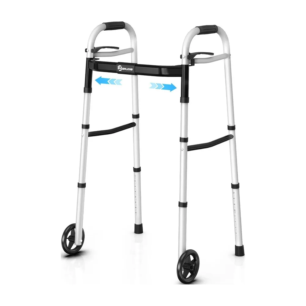 WHLICKS SW10 Narrow Folding Walker — Black / Standard Walker