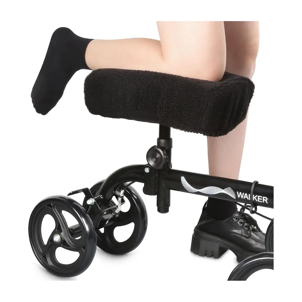 WHLICKS Memory Foam Knee Scooter Cushion — Memory foam cushion with removable cover