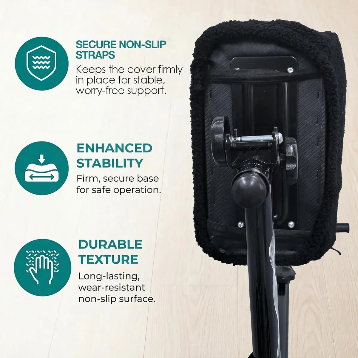 WHLICKS Memory Foam Knee Scooter Cushion — Memory foam cushion with removable cover image 6