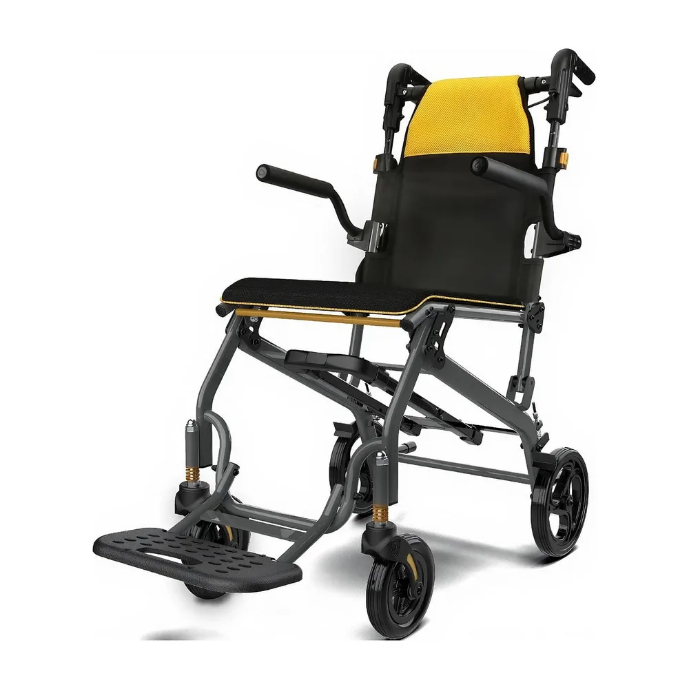 WHLICKS 19.4 lb Folding Transport Wheelchair